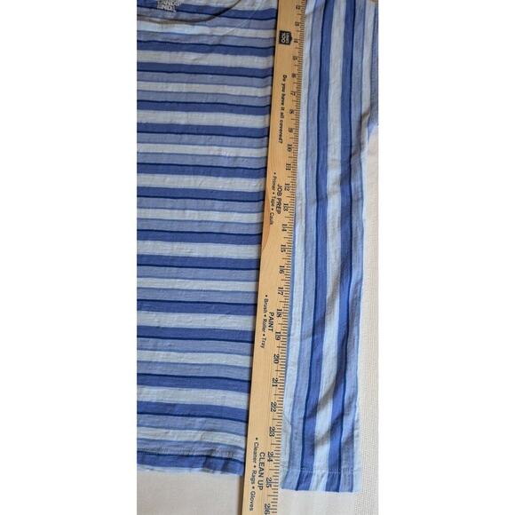 Land's End Women's Blue Slub Wedge Short Sleeve T-shirt Size M - Picture 6 of 7